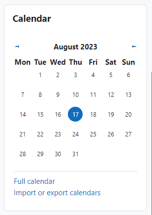 Calendar